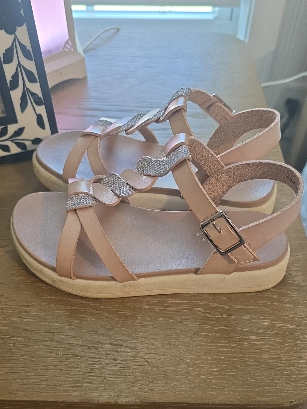Toddler Girl Rhinestone T-Strap Sandals